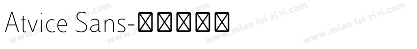 Atvice Sans字体转换